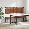 vidaXL Hengisk&aacute;li Vegghengt Br&uacute;nn 190 x 55 x 5 cm Forn PU