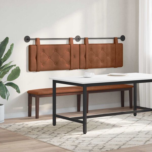 vidaXL Hengisk&aacute;li Vegghengt Br&uacute;nn 190 x 55 x 5 cm Forn PU