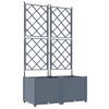vidaXL Gar&eth;pl&ouml;ntukassi 2 pcs L&eacute;tt gr&aacute;tt 80 x 40 x 143 cm Plast