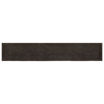 vidaXL Baðherbergisborðplata Brúnn 220x40x(2-4)cm Meðhöndlaður Viður