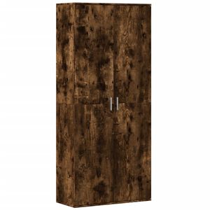 vidaXL H&aacute;r Sk&aacute;pur Reykt&oacute;na Eikarlitur 80x35x180 cm Samsettur Vi&eth;ur