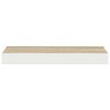 vidaXL Vegghengdar Hillur 2 stk. Eikarlitur & Hv&iacute;tur 40x23x3,8cm MDF