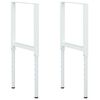 vidaXL Stillanlegar Vinnubekksgrindur 2 stk. M&aacute;lmur 55x(69-95,5) cm