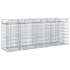 vidaXL Gabion h&aelig;kka&eth; r&uacute;m 2 pcs Silfur 200 x 50 x 80 cm