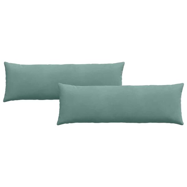 vidaXL S&oacute;fap&uacute;&eth;ar 2 pcs Sj&oacute;gr&aelig;nn 120 x 40 cm Korduroy efni