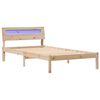 vidaXL Ramsv&iacute;k me&eth; h&ouml;fu&eth;gafl Br&uacute;nn 100 x 200 cm Solid furuhikk