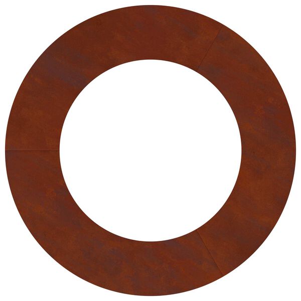 vidaXL hentar fyrir Flat tr&eacute;hring Br&uacute;nn &Oslash;50 / 80 cm Ve&eth;ra&eth; st&aacute;l