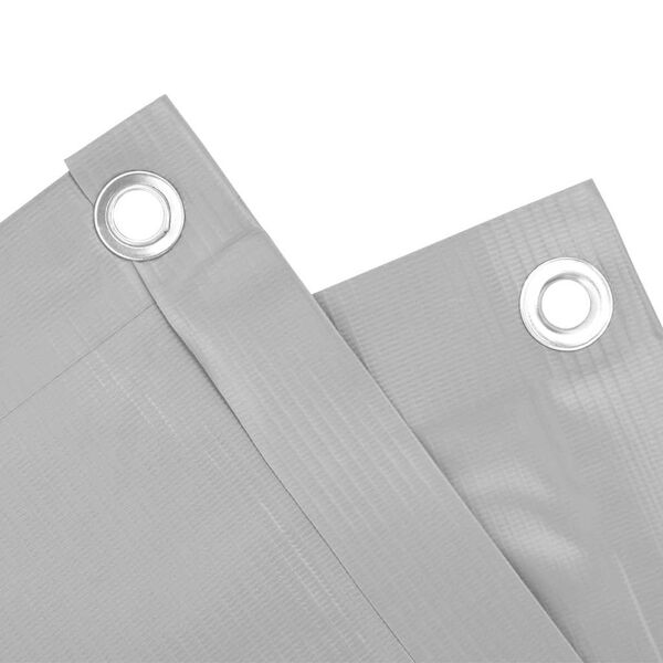 vidaXL Skjólveggur á Svalir Grár 500x120 cm PVC