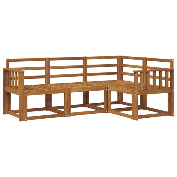 vidaXL &Uacute;ti s&oacute;fasett 4 pcs N&aacute;tt&uacute;rulegur Hrein akas&iacute;utr&eacute;