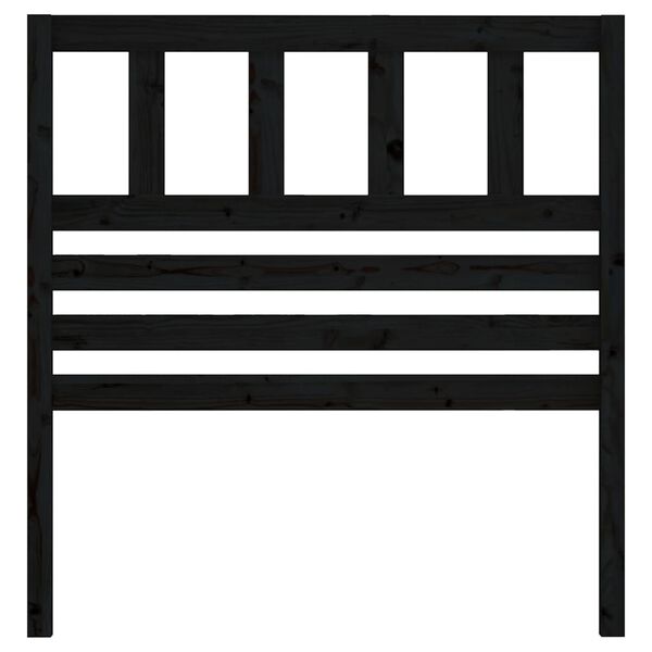 vidaXL H&ouml;f&eth;agafl fyrir R&uacute;m Svartur 96x4x100 cm Gegnheil Fura