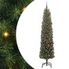 vidaXL Gervi j&oacute;latr&eacute; me&eth; 300 LED Gr&aelig;nn 180 cm PVC, st&aacute;l og plast
