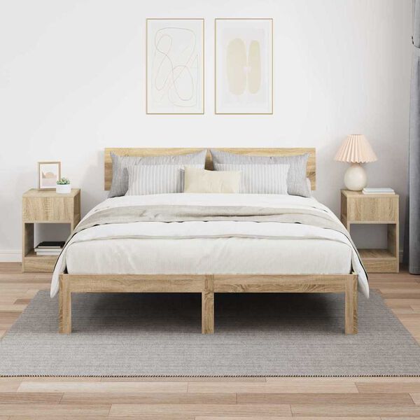 vidaXL Endabor&eth; 2 pcs Sonoma Eik 30,5 x 30 x 45 cm Samsettur vi&eth;ur