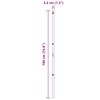 vidaXL Gir&eth;ingarp&oacute;stur 26 pcs Gr&aacute;r 3,2 x 3,2 x 190 cm