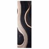 vidaXL Eldh&uacute;s teppi Svartur 150 x 45 cm Flauel