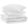 vidaXL Allt&iacute;mabils d&uacute;nteppi me&eth; kodda 3 pcs Hv&iacute;tt M&iacute;kr&oacute;f&iacute;ber