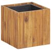 vidaXL Upph&aelig;kka&eth;ur &Uacute;tibl&oacute;mapottur 24,5x24,5x25 cm Gegnheill Akas&iacute;uvi&eth;ur