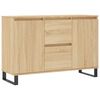 vidaXL Skenkur Sonoma Eik 101,5x35x70 cm Samsettur Vi&eth;ur