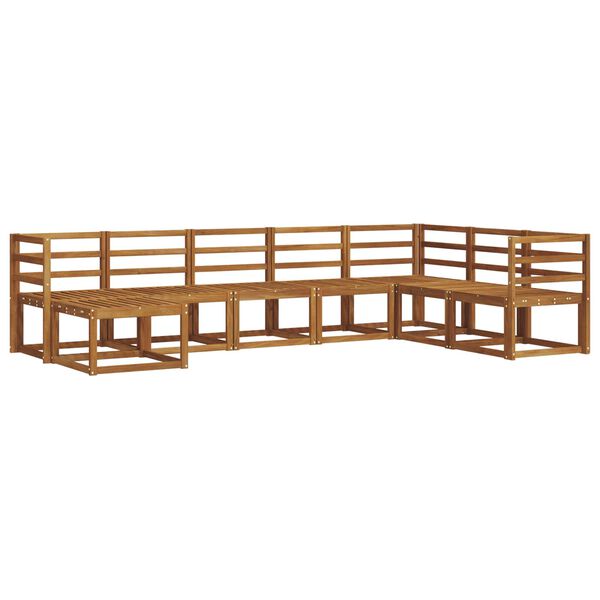 vidaXL &Uacute;ti s&oacute;fasett me&eth; p&uacute;&eth;i 8 pcs N&aacute;tt&uacute;rulegt og Antrac&iacute;t