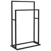 vidaXL Fr&iacute;standandi Handkl&aelig;&eth;asl&aacute; Sv&ouml;rt 48x24x78,5 cm J&aacute;rn