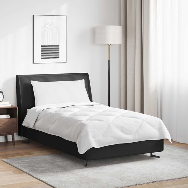 vidaXL S&aelig;ng me&eth; kodda 2 pcs Hv&iacute;tt M&iacute;kr&oacute;f&iacute;ber