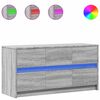 vidaXL Sj&oacute;nvarpssk&aacute;pur me&eth; LED Gr&aacute;r Sonoma 100x34x50cm Samsettur Vi&eth;ur