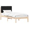 vidaXL R&uacute;mf&oacute;tur me&eth; kl&aelig;&eth;&eth;um h&ouml;f&eth;agafli Svart 75 x 190 cm