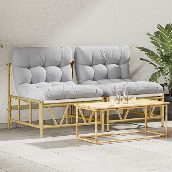 vidaXL Garðstóll 2 pcs Ljósgrátt 75 x 75 x 71 cm Stál