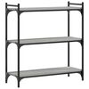 vidaXL B&oacute;kahilla me&eth; 3 Hillum Gr&aacute;r Sonoma 80x30x86 cm Samsettur Vi&eth;ur