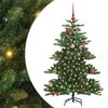 vidaXL Gervi hengdu j&oacute;latr&eacute; me&eth; 150 LED Gr&aelig;nn 150 cm PVC og St&aacute;l