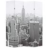 vidaXL Samanleggjanlegt Skilr&uacute;m 160x170 cm New York Svarthv&iacute;tt