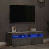 vidaXL Sj&oacute;nvarpssk&aacute;par me&eth; LED lj&oacute;sum 2 stk. Steypugr&aacute;ir 60x35x40 cm