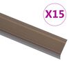 vidaXL Stiga T&aacute;nef &iacute; L-formi 15 stk &Aacute;l 100 cm Br&uacute;n