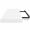 vidaXL Vegghengdar Hillur 2 stk. H&aacute;glans Hv&iacute;tar 80x23,5x3,8 cm MDF