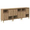 vidaXL Hli&eth;arbor&eth; 3 pcs Artisan Eik 60 x 35 x 70 cm Samsettur vi&eth;ur