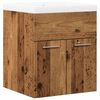 vidaXL 2 stykki ba&eth;herbergish&uacute;sgagnasett Old Wood Engineered Wood
