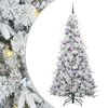 vidaXL Gervi hengdu j&oacute;latr&eacute; me&eth; 300 LED Hv&iacute;tt 210 cm PE og PVC
