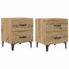 vidaXL R&uacute;mssk&aacute;pur 2 pcs Artisan Eik 40 x 35 x 47,5 cm Samsettur vi&eth;ur