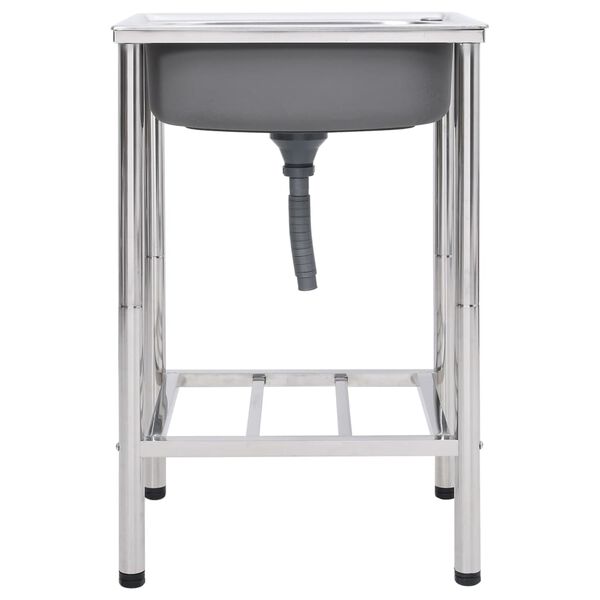 vidaXL &Uacute;tileguvaskur St&ouml;k Handlaug Ry&eth;fr&iacute;tt St&aacute;l