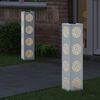 vidaXL S&oacute;lar LED st&iacute;gslj&oacute;s 2 pcs Hv&iacute;tt Kaldvalsa&eth;ur st&aacute;lar