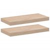 vidaXL Flj&oacute;tandi Hillur 2 stk 50x23,5x4 cm Samsettur Vi&eth;ur