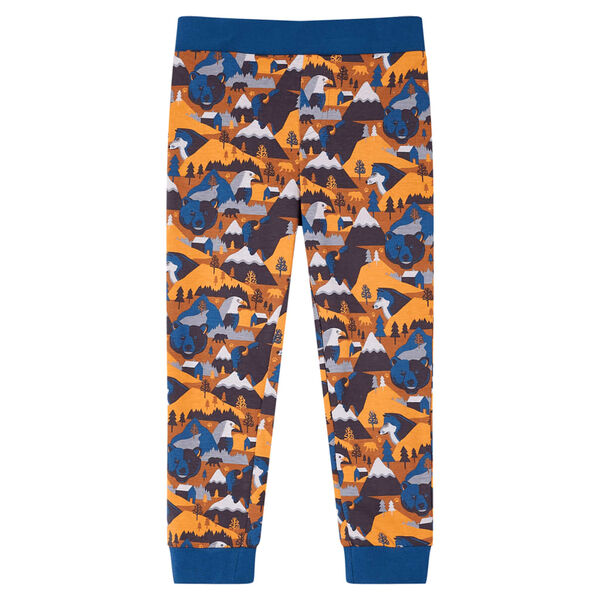 Barnanáttföt með Síðum Ermum Koníakbrún 92