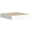 vidaXL Vegghengdar Hillur 4 stk. Eikarlitur & Hv&iacute;tur 23x23,5x3,8cm MDF