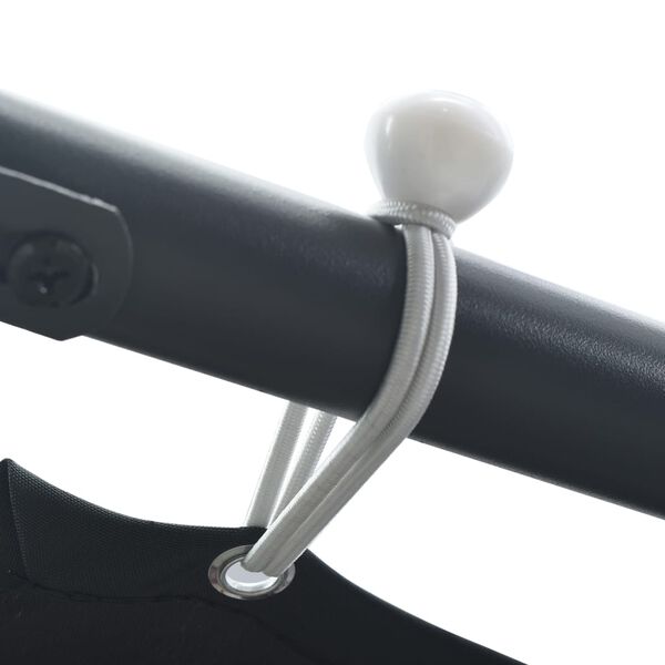 vidaXL Garðskáli Lystiskáli Tjaldhiminn 3x3 m Stál Reykgrár