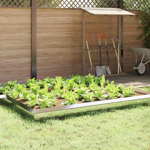 vidaXL Sniglafence Silfur 50 x 3,5 x 25 cm Ry&eth;fr&iacute;tt St&aacute;l