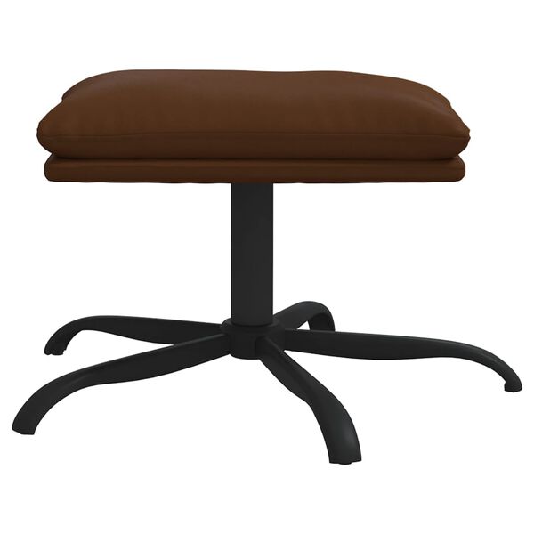 vidaXL Fótskemill Brúnn 45x29,5x36 cm Glansandi Gervileður