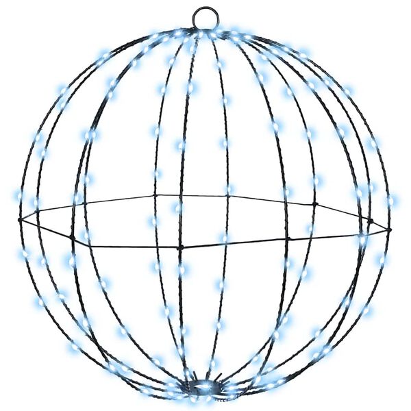 vidaXL Boltinn me&eth; 192 LED 2 pcs Kaldur hv&iacute;tur 40 cm metal