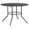 vidaXL Verandarbor&eth; Kringl&oacute;tt Reykgr&aacute;tt &Oslash;110x72,5 cm Dufth&uacute;&eth;a&eth; st&aacute;l