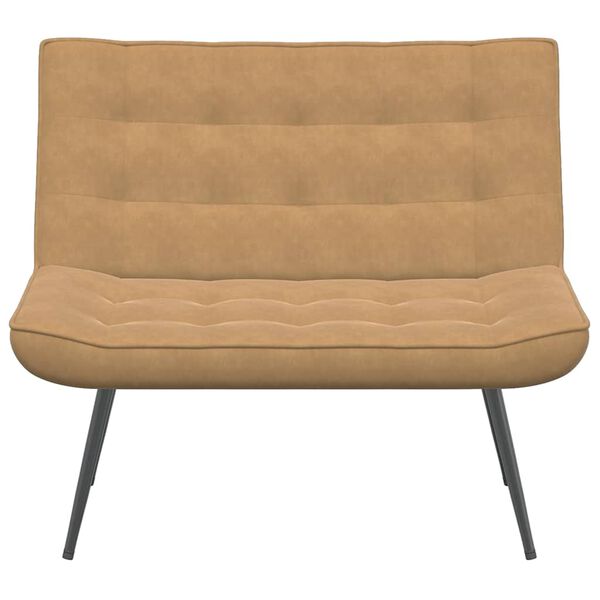 vidaXL Bekkur Brúnn 110x74x84cm Flauel