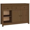 vidaXL Skenkur Lj&oacute;sbr&uacute;nn 100x35x74 cm Gegnheil Fura