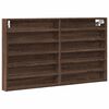 vidaXL Glersk&aacute;pur Br&uacute;nn Eikarlitur 100x8,5x58 cm Samsettur Vi&eth;ur